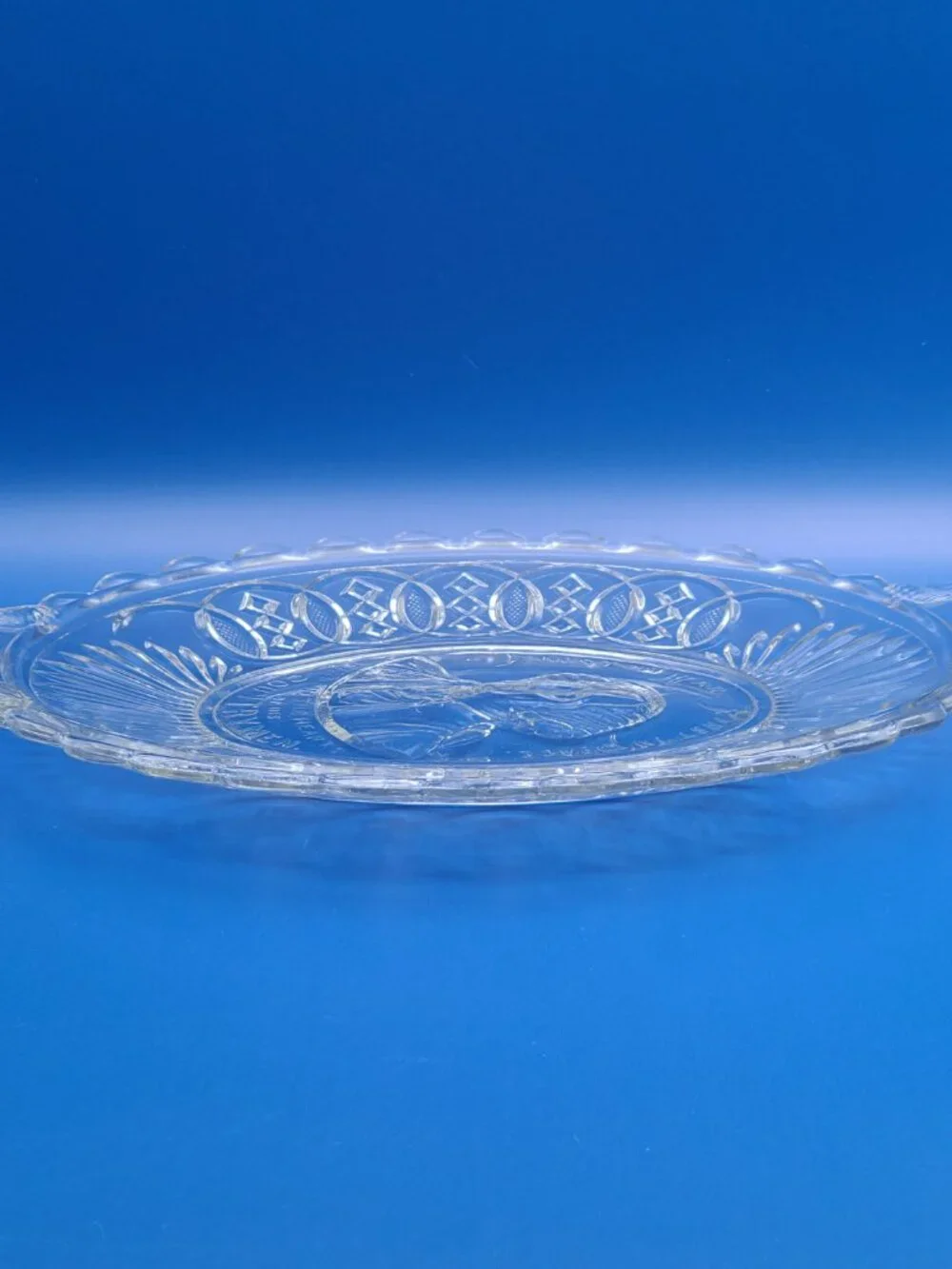 Antique EAPG Gillinder Centennial Bread Plate George Washington 12